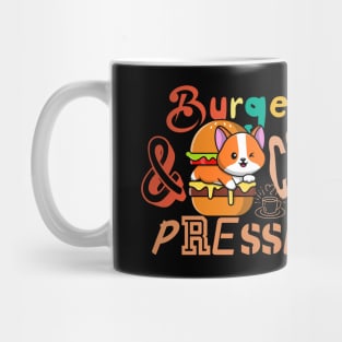 Red Panda Bear Burger and Coffee Mug